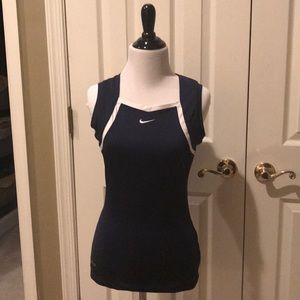 Nike navy & white tank top